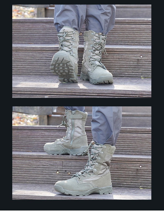 Botas de Combate Altas Verde Desierto - Calzado Táctico Ligero - Image 15