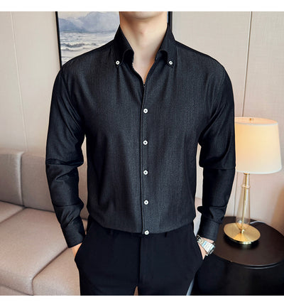 Camisa Denim de Manga Larga para Hombre - Image 21