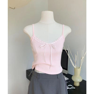 Blusa Espalda Descubierta con Encaje y Tirantes Finos - Image 5