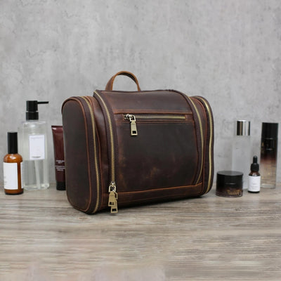 Bolsa de Almacenamiento en Cuero Genuino de Gran Capacidad Estilo Vintage - Image 7