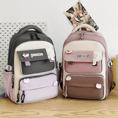 Mochila Escolar Amplia de Gran Capacidad Ligera y Simple para Mujeres - Image 4