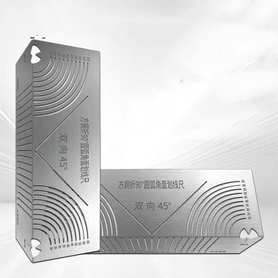 Regla Escuadra Plegable de Acero - Transportador 90 Grados para Dibujo Técnico