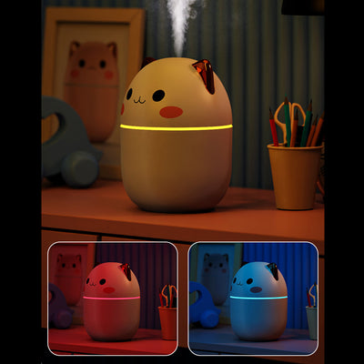 Three cute cat-shaped humidifiers in white, green, and pink, each with three filter sticks. - Image 4