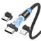 Cable Magnético Universal de Carga Rápida Tres en Uno