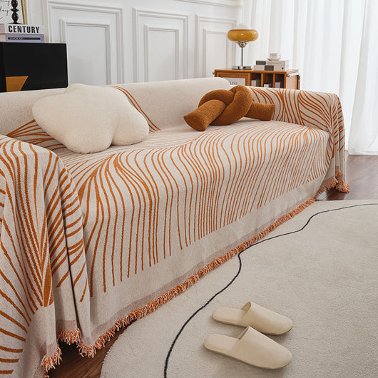Funda de Sofá con Chaise Longue y Borlas Decorativas - Image 4