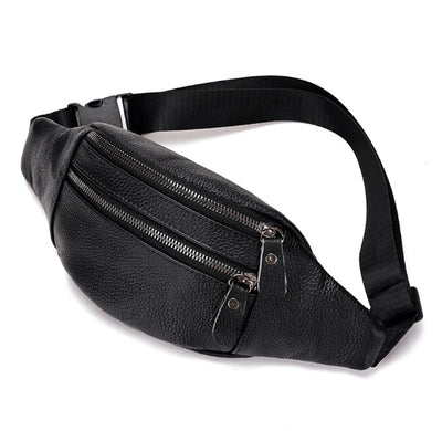 Riñonera Deportiva de Cuero Genuino para Hombre, Bolsa Invisible para Correr - Image 8