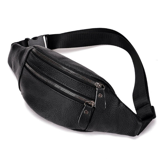 Riñonera Deportiva de Cuero Genuino para Hombre, Bolsa Invisible para Correr - Image 8