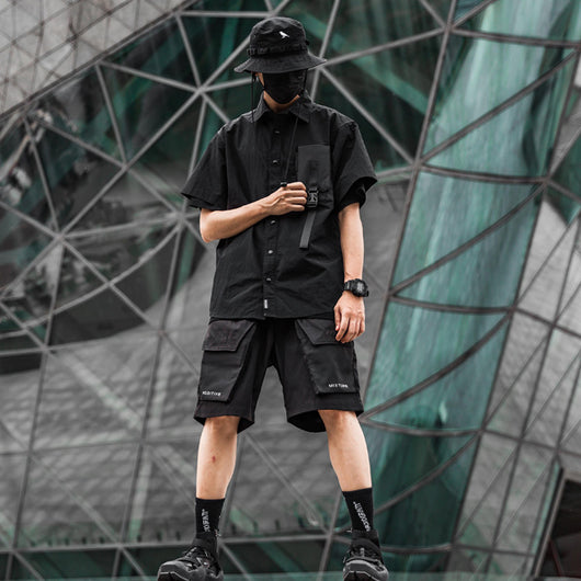 Camisa Casual de Manga Corta Uniforme Sólido para Hombre - Image 14