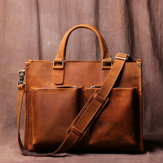 Portafolio Ejecutivo de Cuero Vacuno Vintage para Hombre - Image 2