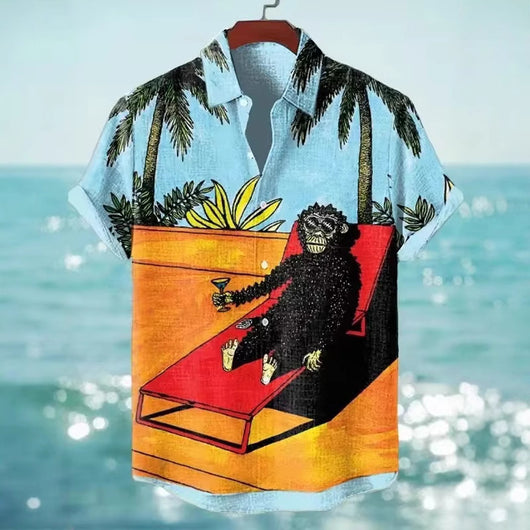 Camisa Estampada Artística para Hombre - Diseño Personalidad - Image 3