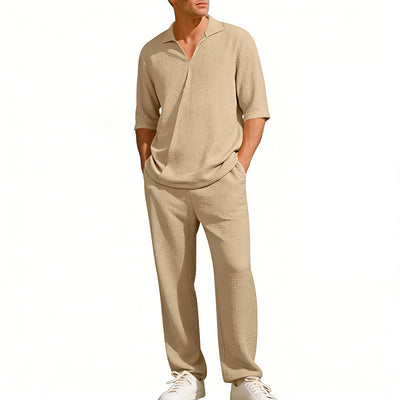 Traje Ejecutivo de Manga Corta con Solapa y Pantalón - Image 6