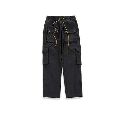 Pantalones Cargo Multibolsillos de Corte Recto Unisex - Estilo Urbano Casual - Image 11