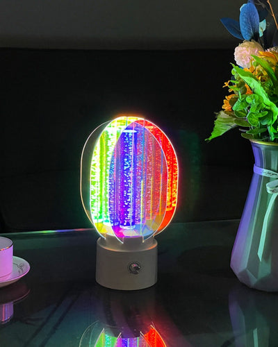 Lámpara Nocturna Creativa con Carga Inalámbrica, Atenuación y Rotación de Ambiente - Image 7