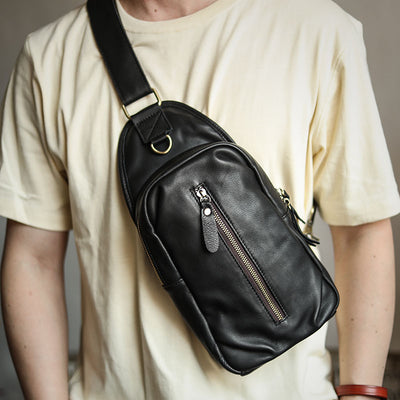 Bolsa de Cuero para Hombre - Bandolera Casual Versátil - Image 2