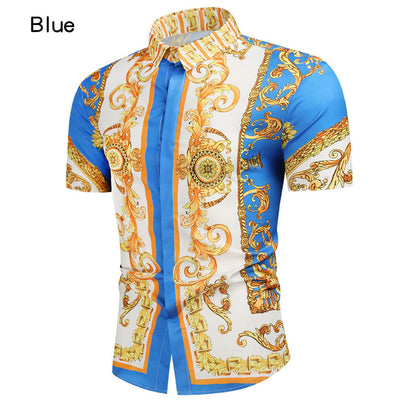 Camisa Slim Fit con Impresión 3D Digital - Manga Corta Moderna - Image 3