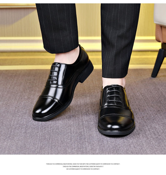 Zapatos de Cuero Formales Puntiagudos para Hombre - Estilo Ejecutivo Británico - Image 12