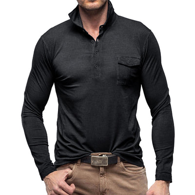 Camisa Clásica de Manga Larga Estilo Europeo para Hombre - Image 28