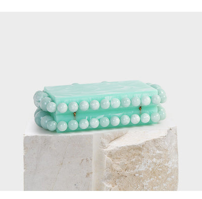 Clutch Marmolado con Perlas Grandes y Pequeñas - Image 13