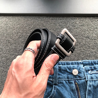Cinturón Negro Casual Versátil para Hombre - Image 7