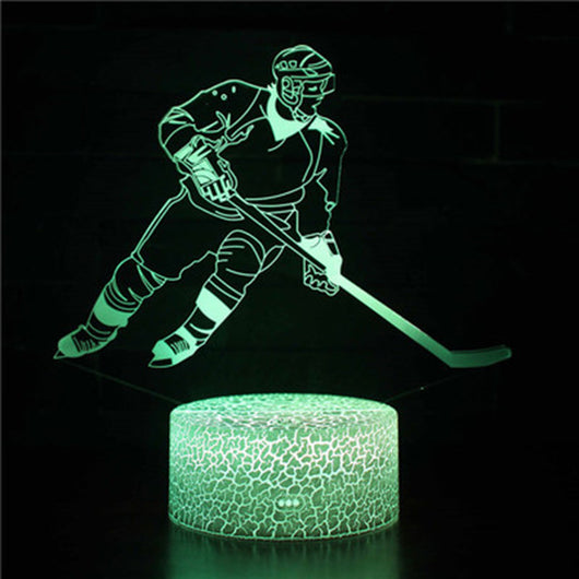 Lámpara LED 3D Nocturna Serie Jugador de Hockey - Image 7