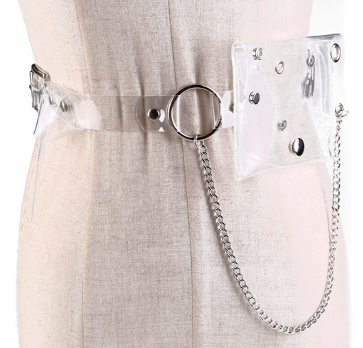 Bolsa Transparente de Cintura con Cadena para Mujer - Mini Crossbody - Image 17