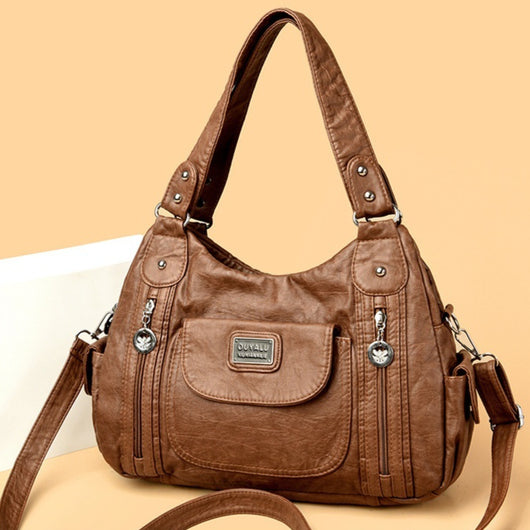 Bolso Tote de Moda para Mujer Estilo Retro Europeo Bolsa Mensajero Dumpling - Image 10