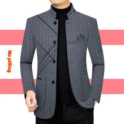 Abrigo Ejecutivo Casual para Hombre - Chaqueta Stand Collar Elegante - Image 2
