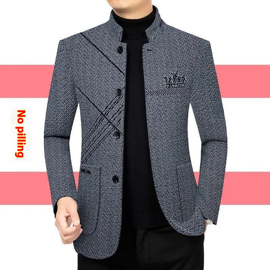 Abrigo Ejecutivo Casual para Hombre - Chaqueta Stand Collar Elegante - Image 2