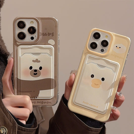 Funda Protectora Transparente con Soporte de Tarjetas para Teléfono - Image 2