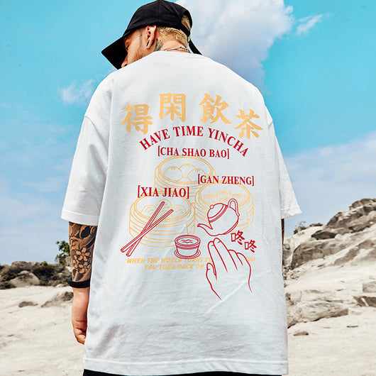 Camiseta Estampado Tide Verano Americano Manga Corta para Hombre - Image 10