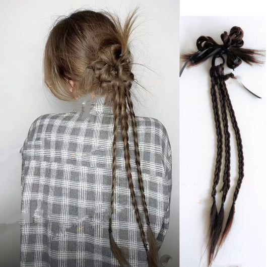 Peluca de Boxeo con Trenza y Clip Antideslizante - Image 5