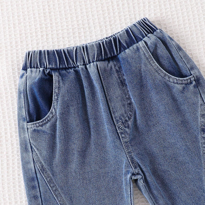 Conjunto de Pantalones Denim Microacampanados de Dos Piezas - Image 9