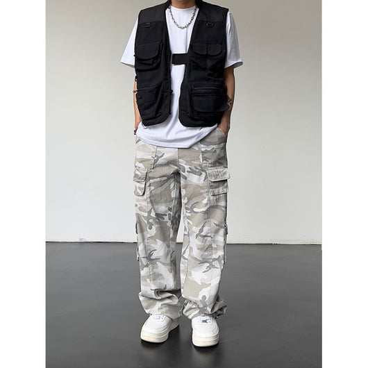 Pantalones Slim Drapeado de Corte Recto Estilo Urbano - Image 5