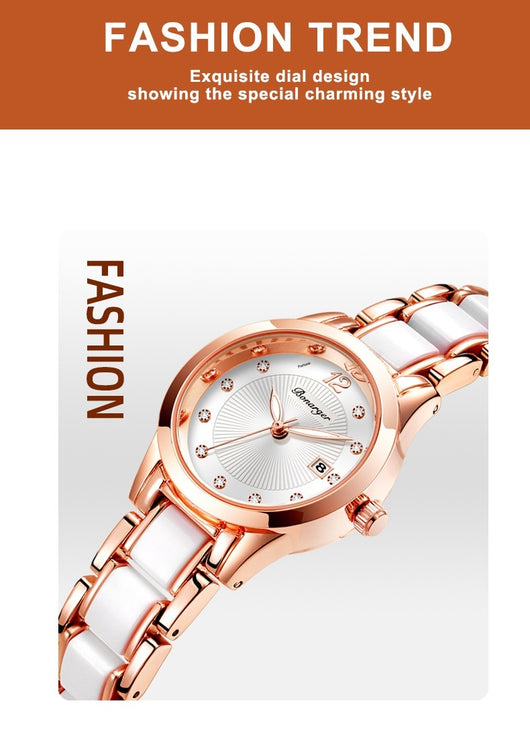 Reloj Elegante para Mujer Cerámica Resistente al Agua Diseño Minimalista - Image 12