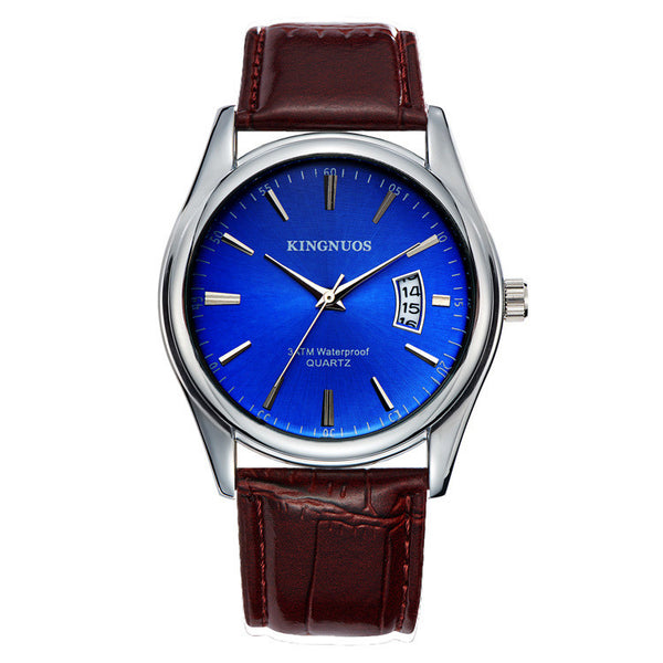 Reloj de Acero Inoxidable Resistente al Agua con Calendario para Hombre