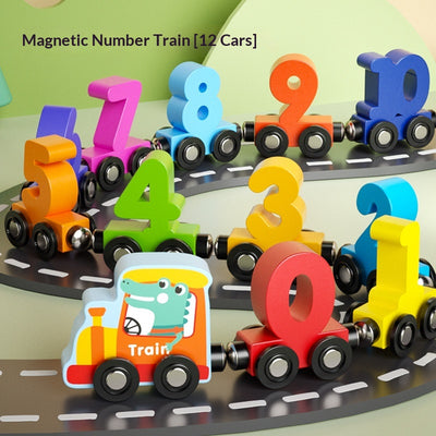 Tren Magnético de Madera con Números - Juguete Educativo para Coordinación y Desarrollo Infantil - Image 7