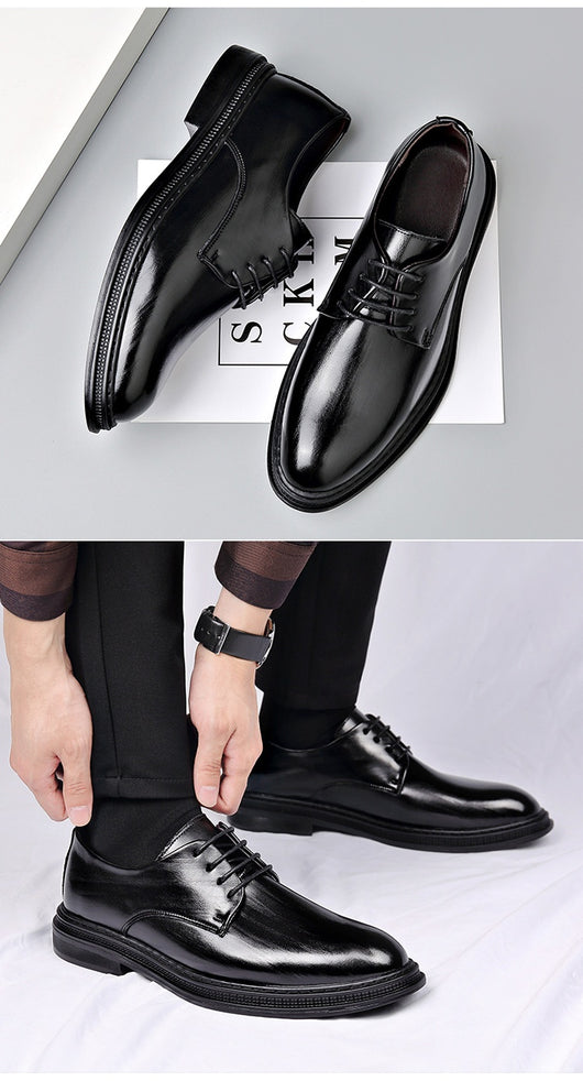 Zapatos de Cuero para Hombre - Elegancia Formal para Bodas y Eventos - Image 8