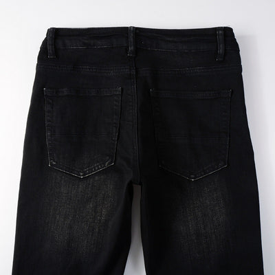 Jeans Rotos de Pana con Parches Estilo Urbano para Hombre - Image 12