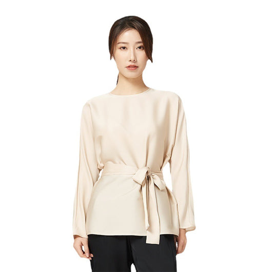 Blusa de Seda Satinada Suelta y Elegante para Mujer - Image 3