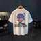 Camiseta Suelta Estampada Casual Versátil para Hombre