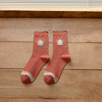 Calcetines Retro Estilo Japonés Ins para Mujer - Tubo Medio Hyuna - Image 10