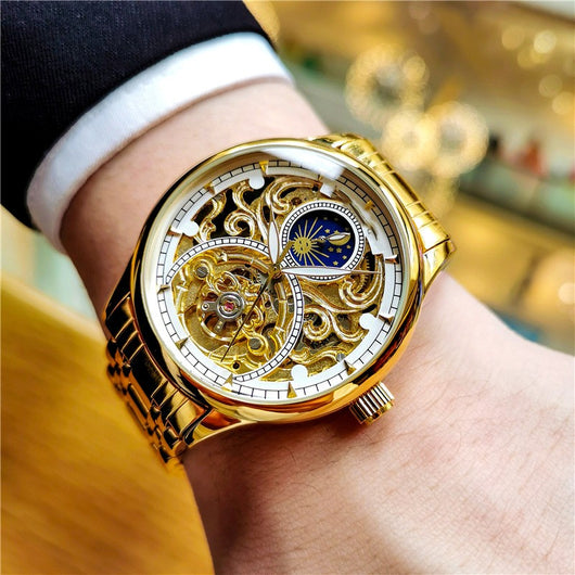 Reloj Mecánico Automático para Hombre con Esfera Luminiscente y Diseño Calado - Image 11