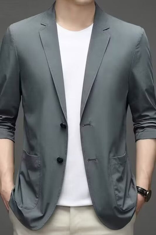 Blazer Casual de Talla Grande para Hombre - Primavera Verano - Image 3
