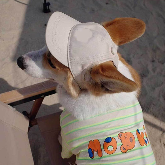 Gorra Protectora Solar Ajustable para Mascotas con Orejas Descubiertas
