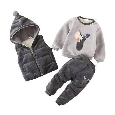 Conjunto Térmico Infantil de 3 Piezas para Niños - Ropa de Invierno Acolchada - Image 12