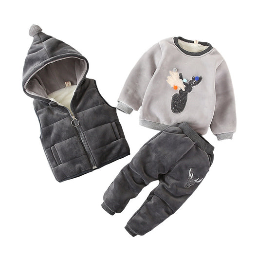 Conjunto Térmico Infantil de 3 Piezas para Niños - Ropa de Invierno Acolchada - Image 12