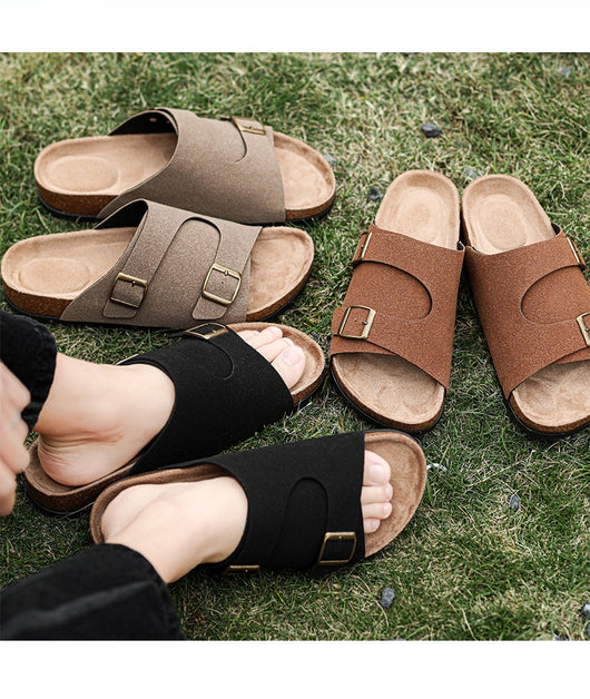 Sandalias Dobles de Ante de Corcho - Image 19