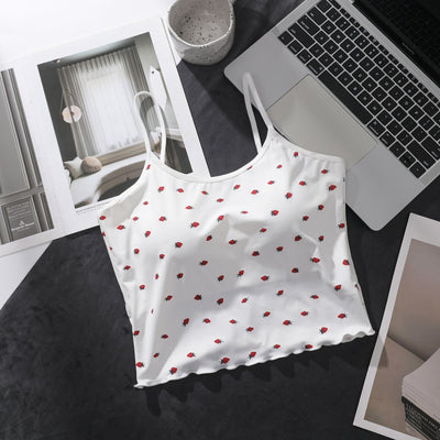 Blusa Exterior con Volantes, Relleno de Pecho y Estampado de Fresa - Image 13