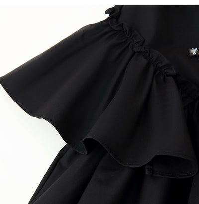 Blusa sin Mangas con Diseño Irregular y Volantes Perlados para Mujer - Image 8