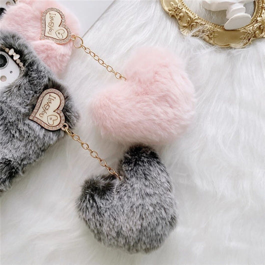 Funda Acolchada para Teléfono con Anillo de Lente y Dije de Amor - Image 11
